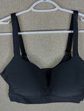 Shapermint Essentials Wireless Supportive Contour Bra Sweetheart Neck Black XL